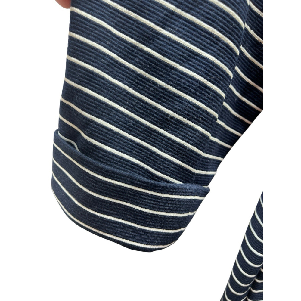 Talbots Plus Size 2X Navy White Stripe Blazer Jacket - Picture 3 of 9